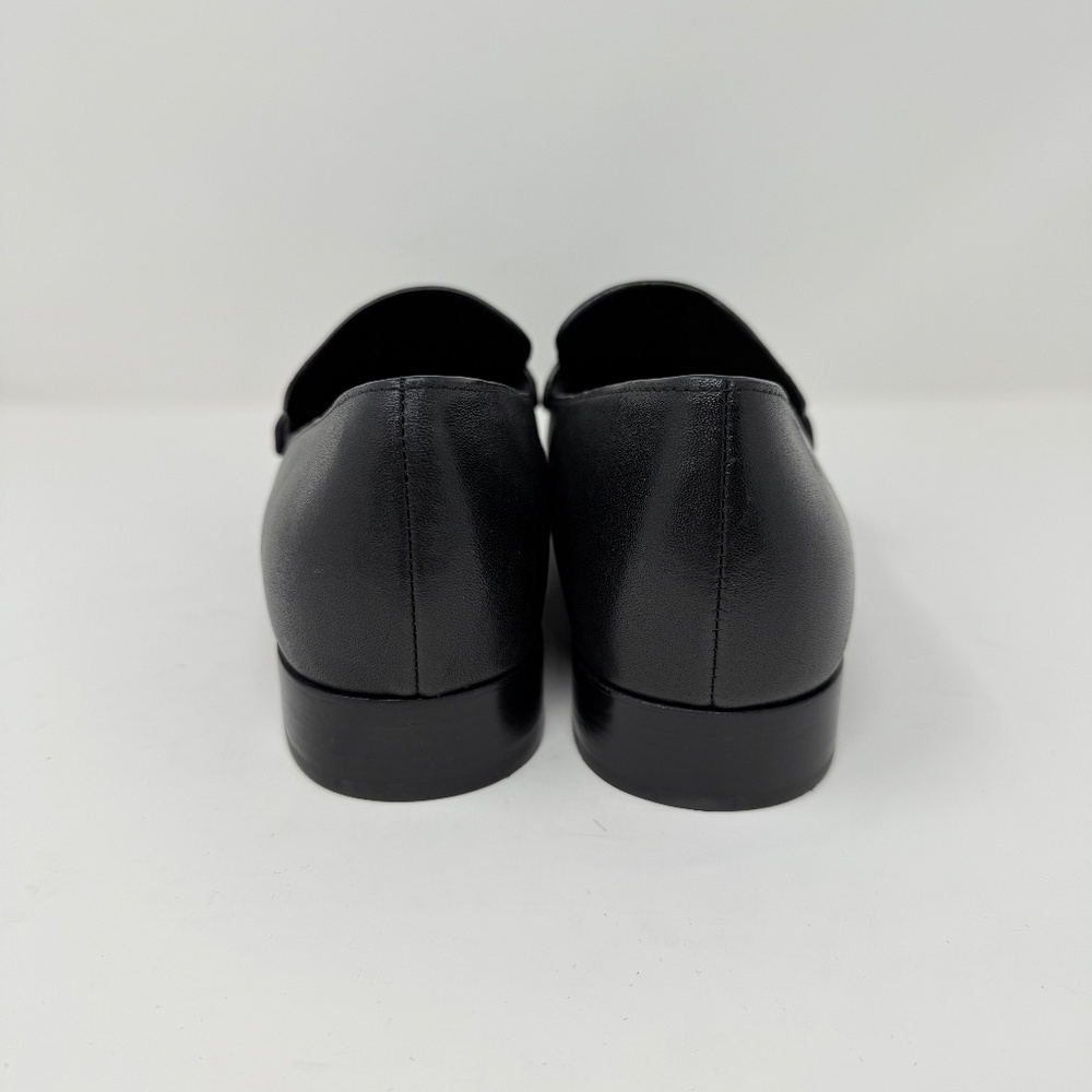 New Vince Nelli Leather Loafer Black Leather Sz 8 - Picture 5 of 14